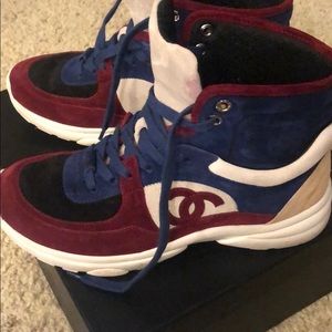Chanel suede sneakers